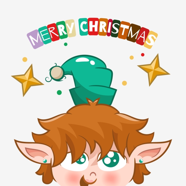 640x640 Drawing Of Elf With Christmas Star, Christmas, Merry, Illustration