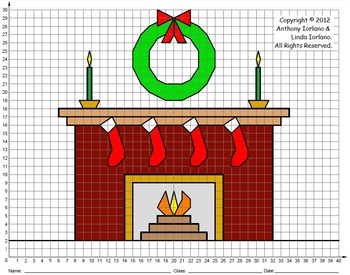 350x275 Fireplace, Christmas, Winter, Coordinate Drawing Graphing