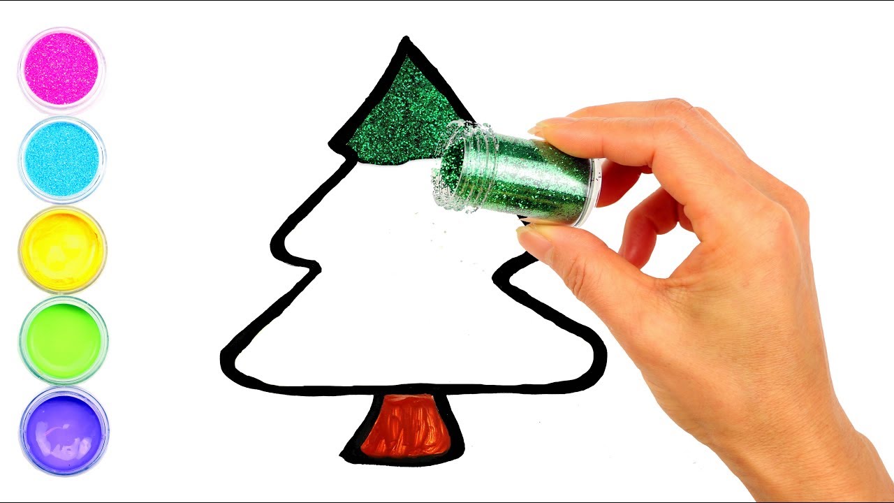 1280x720 Glitter Christmas Tree Fireplace Ornaments Accessories Coloring