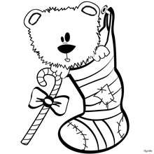 220x220 Teddy Bear And Fireplace Stocking Coloring Pages