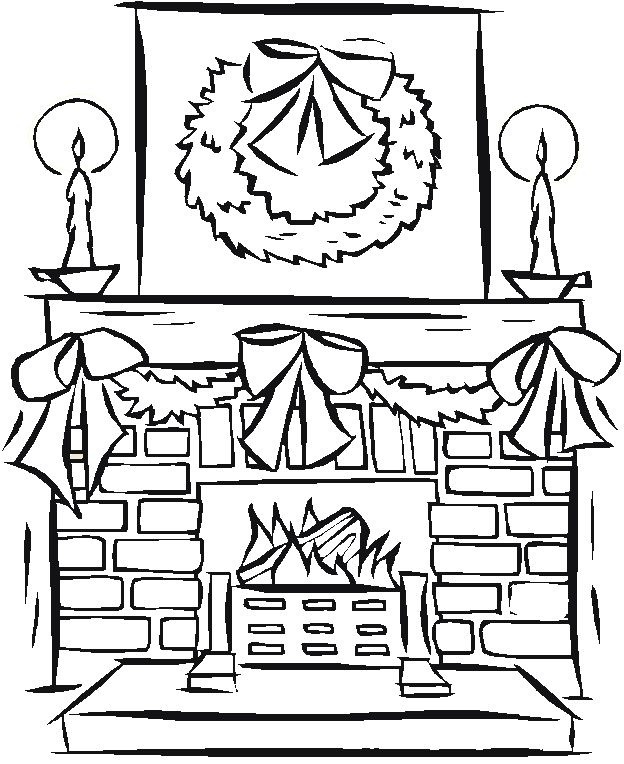 Christmas Fireplace Drawing | Free download on ClipArtMag