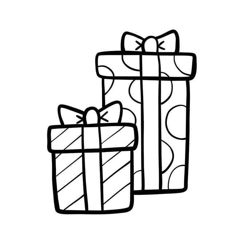 794x794 Christmas Gift Box Graphics Dxf Png Cdr Pdf Vector Etsy