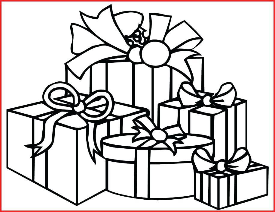 915x703 Christmas Presents Coloring Pages Present