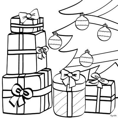400x400 Unique Christmas Gift Box Coloring Pages