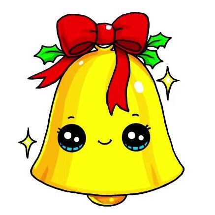 437x437 Christmas Bell Draw So Cute In Kawaii Drawings, Cute