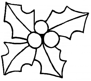 300x268 Collection Of Free Holly Drawing Outline Download On Ui Ex