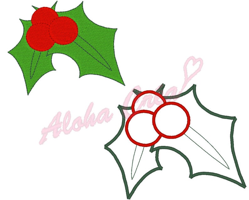 794x638 Machine Embroidery Design Christmas Holly Applique Many Etsy