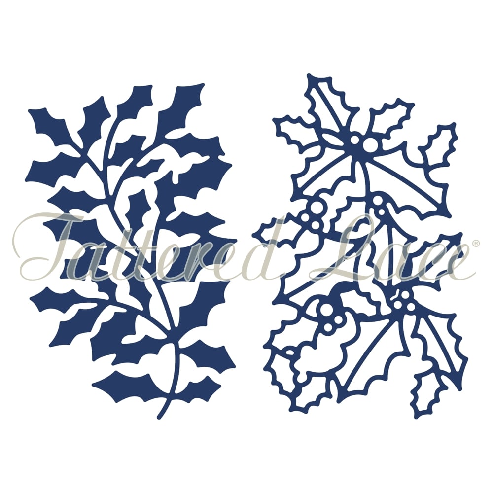 1000x1000 tuck in christmas holly dies