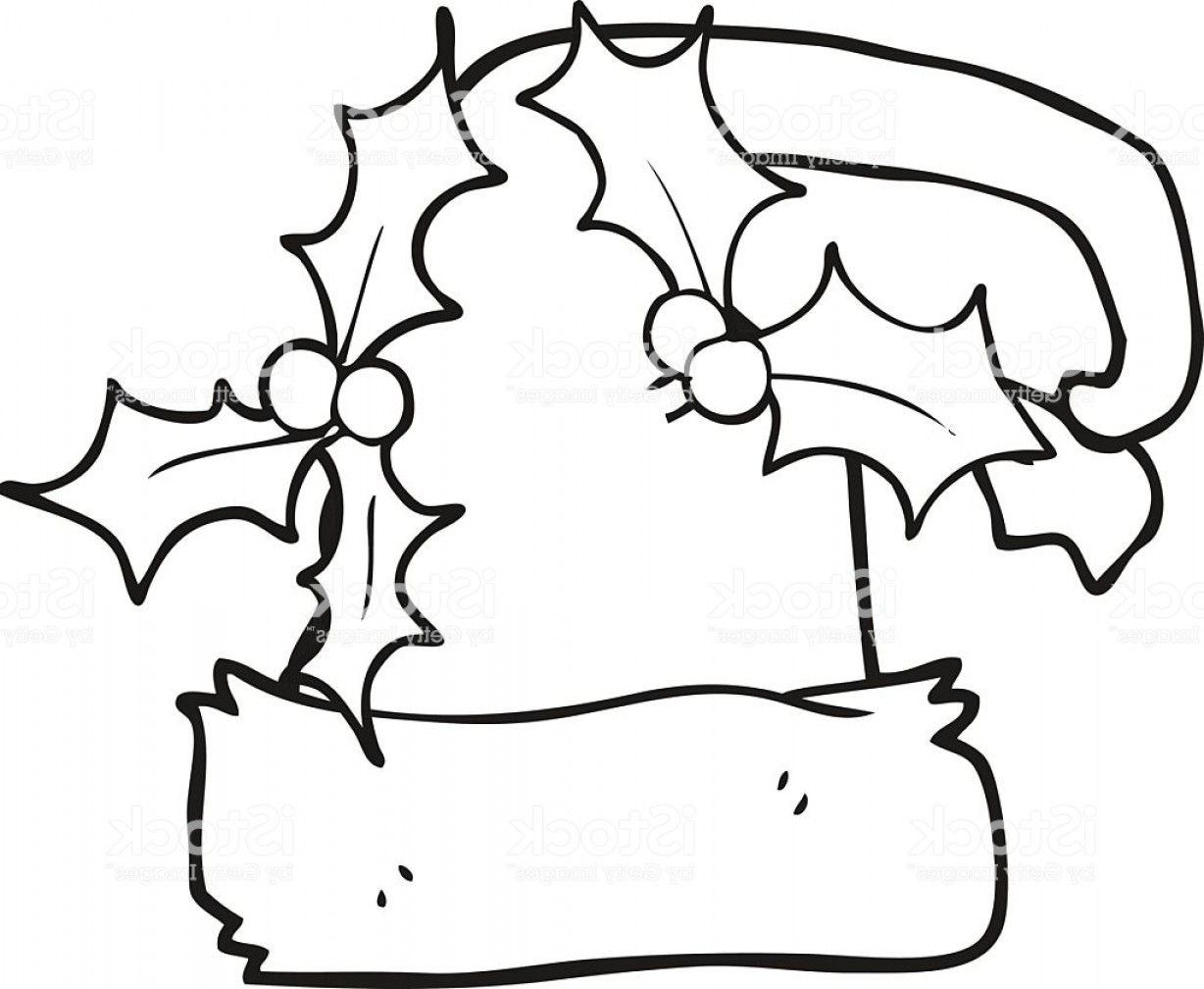 1228x1008 Black And White Cartoon Christmas Holly Hat Gm Soidergi