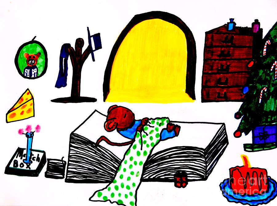 900x669 Christmas Eve At Mr Mouse House Drawing