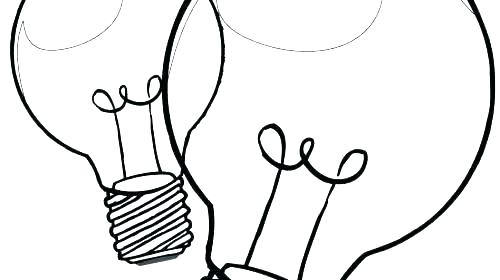 500x280 Christmas Lights Coloring Pages Printable With Bulb