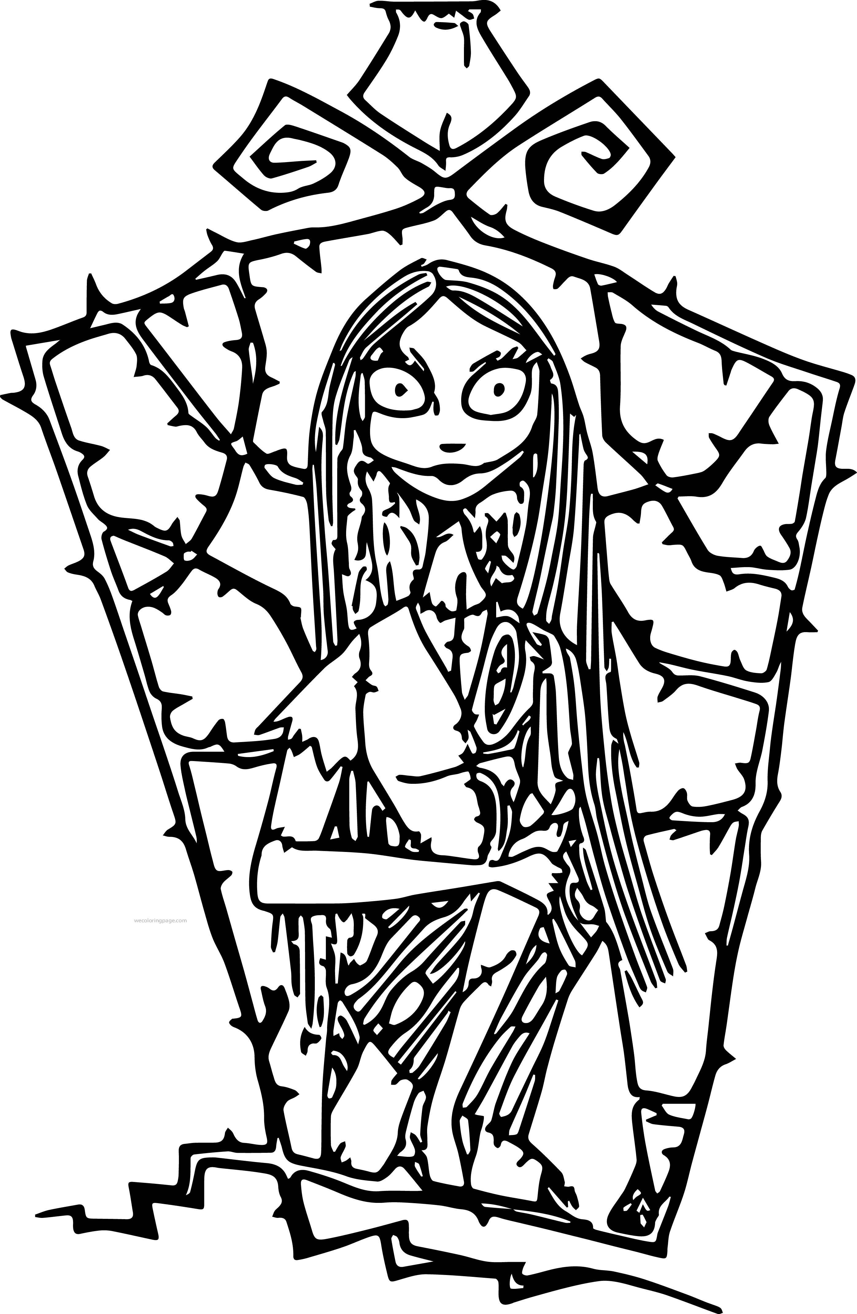 2793x4280 Nightmare Before Christmas Line Drawings Halloween Holidays Wizard