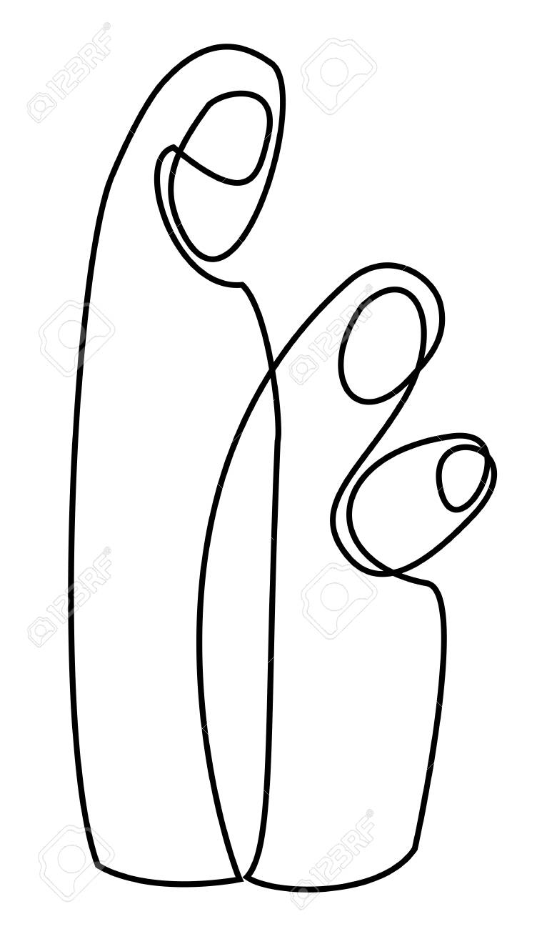 766x1300 Huge Collection Of 'nativity Scene Line Drawing' Download More