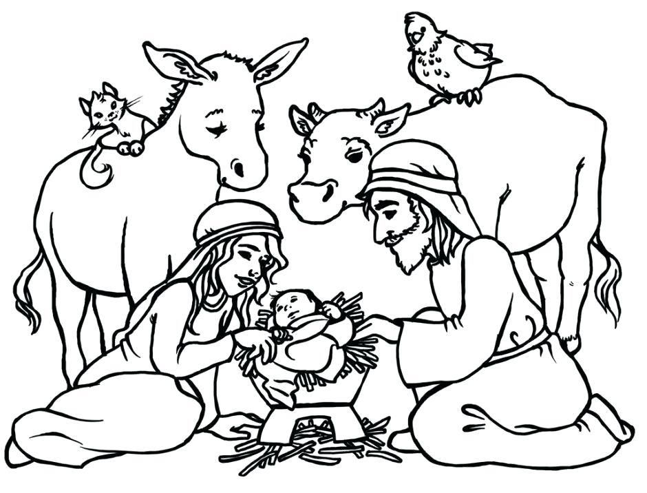 940x716 Manger Coloring
