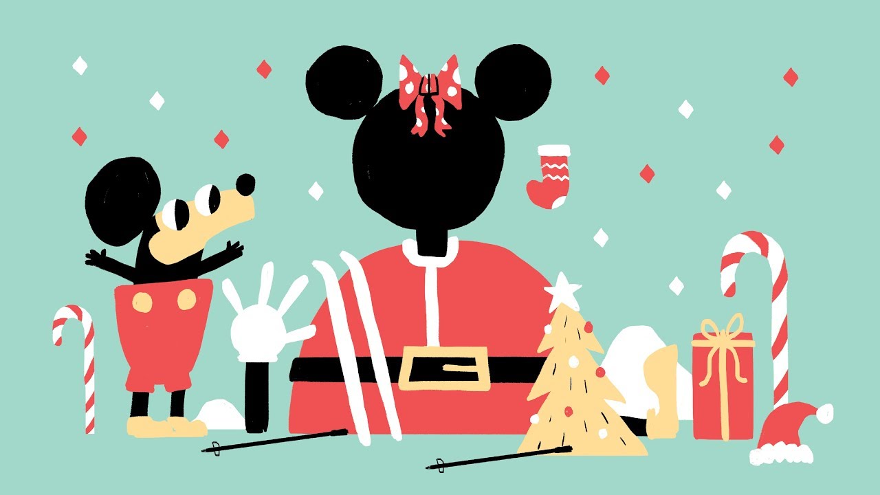1280x720 Mickey Mouse Christmas Clubhouse Waiting For Santa Drawing