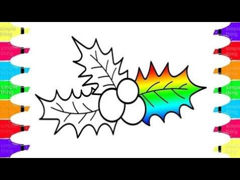 480x360 How To Draw Mistletoe Christmas Tree Drawing And Coloring