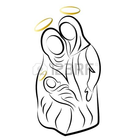 427x450 Stock Vector Inspirational Quotes Nativity Silhouette