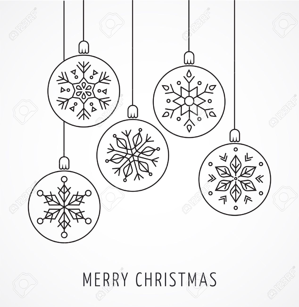 1268x1300 Huge Collection Of 'christmas Ornament Line Drawing' Download