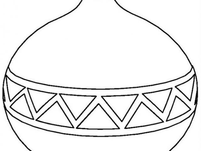 640x480 Christmas Ornaments Clipart Line Art