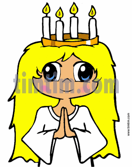 450x569 Free Drawing Of Christmas Lucia Girl From The Category