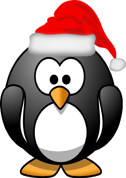 420x596 Christmas Penguin Clipart Black And White