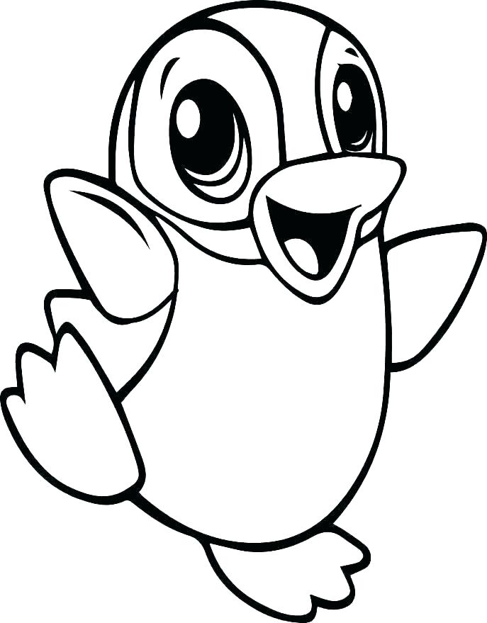 687x879 Christmas Penguin Coloring Pages Printable