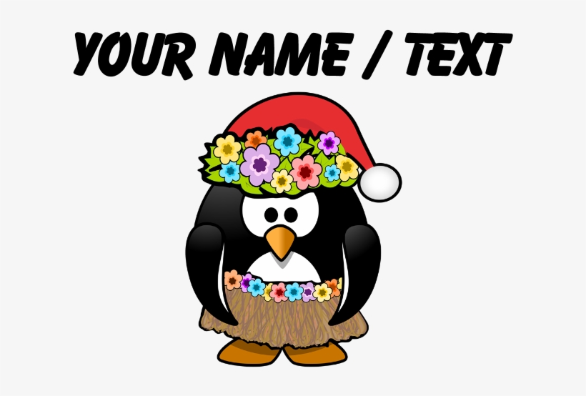 820x554 Custom Hawaiian Christmas Penguin Mousepad