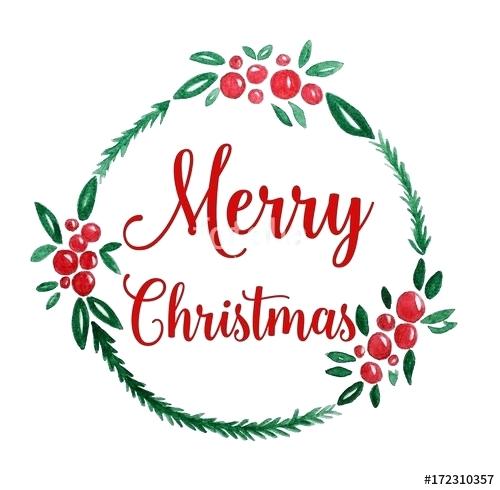 500x490 Drawing Of A Christmas Wreath Holly Wreath Isolated On White