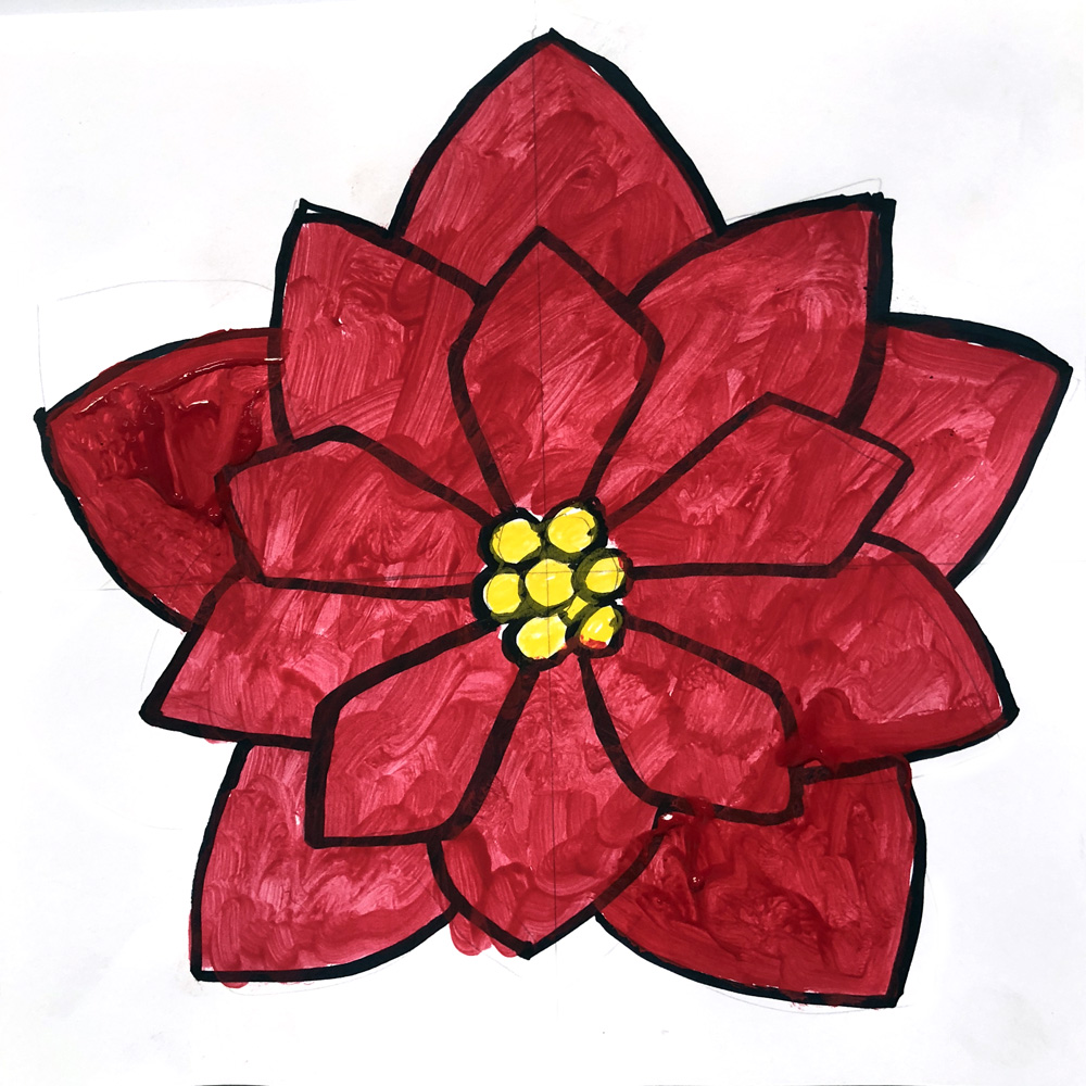 1000x1000 How To Draw A Poinsettia Art Projects For Kids