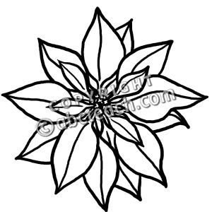 300x300 Poinsettias Clipart In Black And White Happy Holidays!