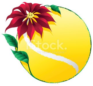 324x300 Tennis Christmas Poinsettia Premium Clipart