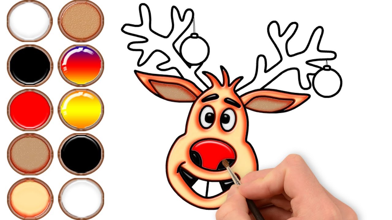 Christmas Reindeer Drawing | Free download on ClipArtMag