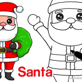 336x336 Easy Christmas Santa Drawing Of A Hat Claus Step