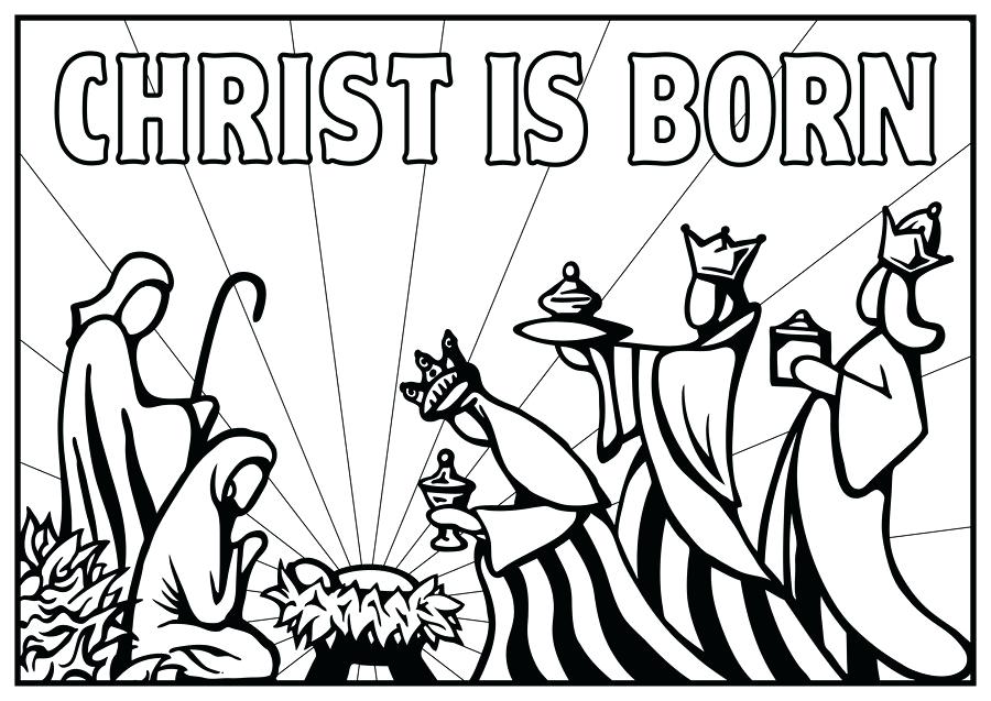 900x637 Manger Coloring Sheets Away In A Pages Christmas Drawing At Free