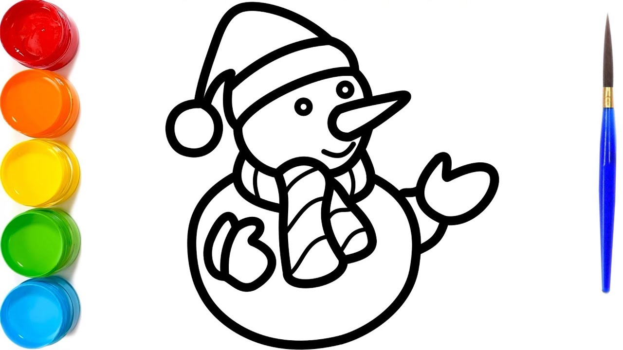 1280x720 Drawing A Snowman And Christmas Tree Ornaments Jingle Bells Song