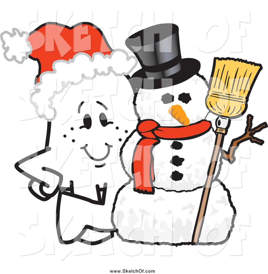1024x1044 Drawing Of A Christmas Squiggle Guy With A Snowman