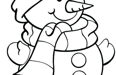 469x304 Christmas Snowman Coloring Pages