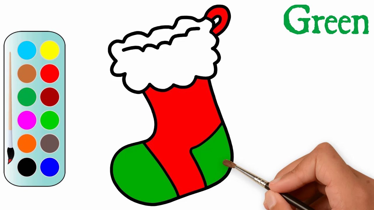 1280x720 How To Draw A Christmas Sock Step