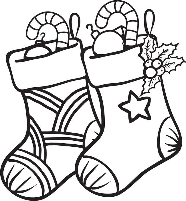 650x700 Free Printable Christmas Stockings Coloring