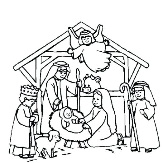 523x524 Christmas Coloring Pages Jesus