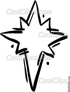 229x300 Christmas Star Vector Clip Art
