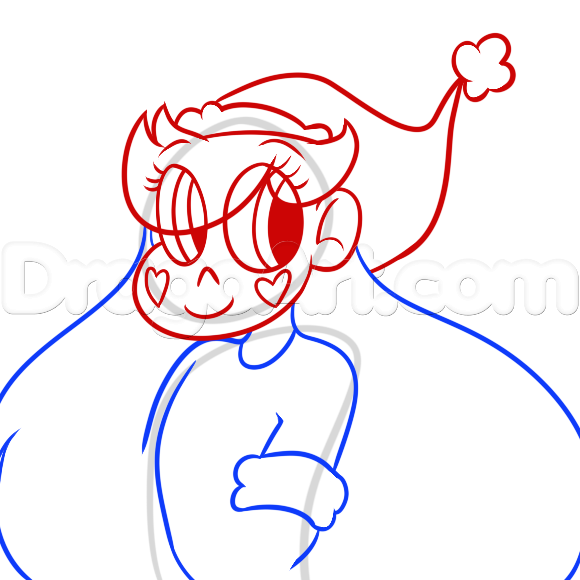 2000x2000 Draw Christmas Star Butterfly, Step