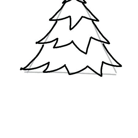 449x449 drawing a christmas tree drawing more tree branches christmas tree