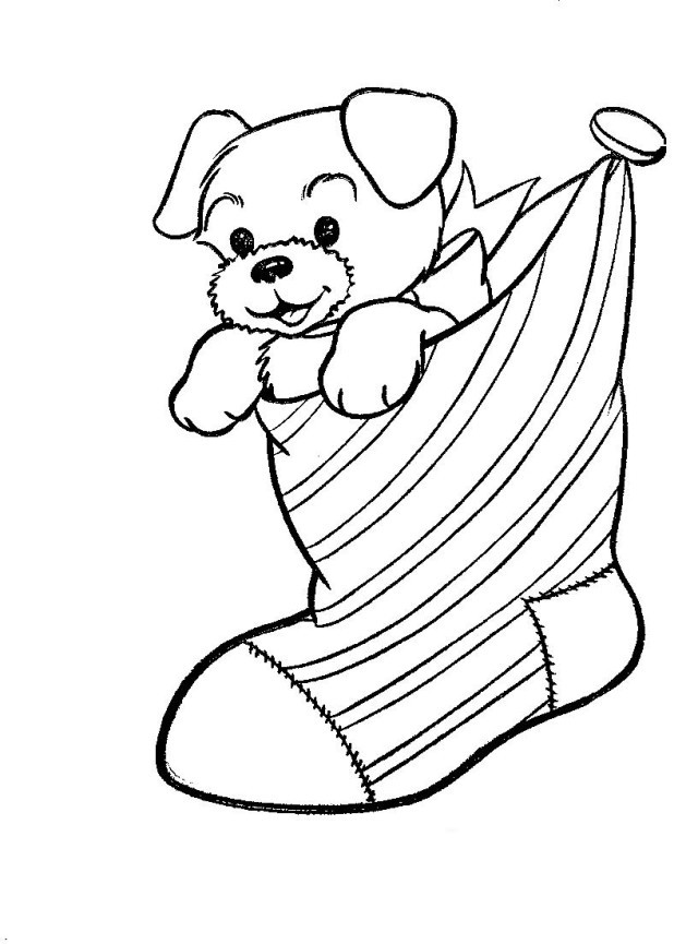 640x865 How To Draw A Stocking Collection Of Cute Christmas Dog Drawing