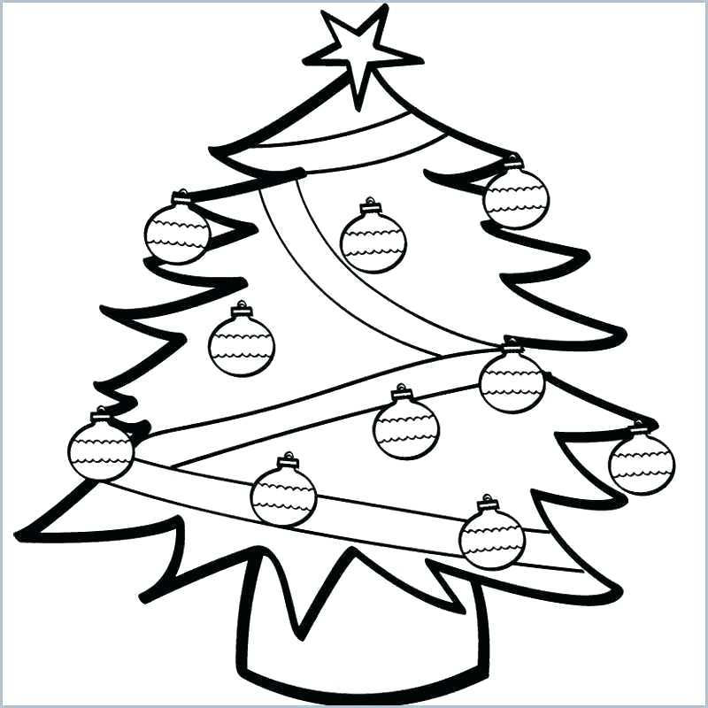 800x800 Christmas Tree Decorations Coloring Pages