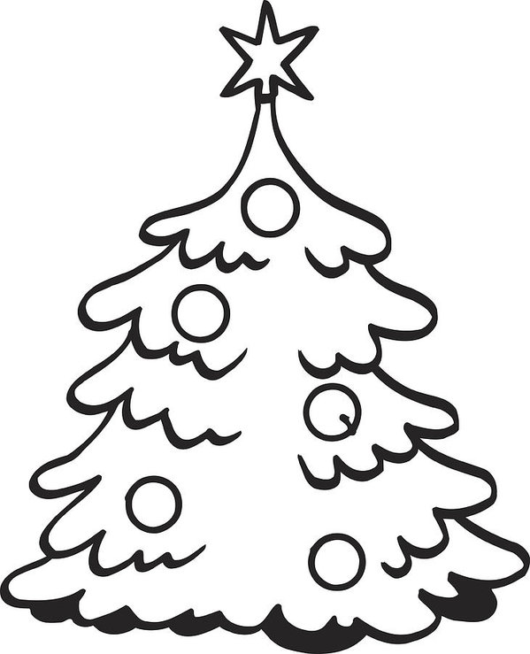599x739 Christmas Tree Vector Clipart Design Art Print