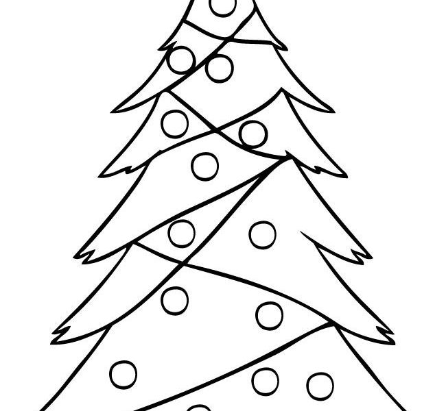 650x600 Line Drawing Of A Christmas Tree At Getdrawings Free For Fun
