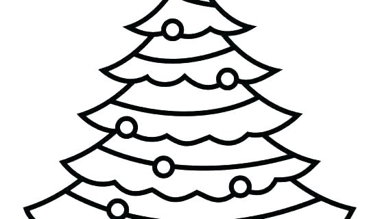 570x320 Christmas Tree Drawing Outline