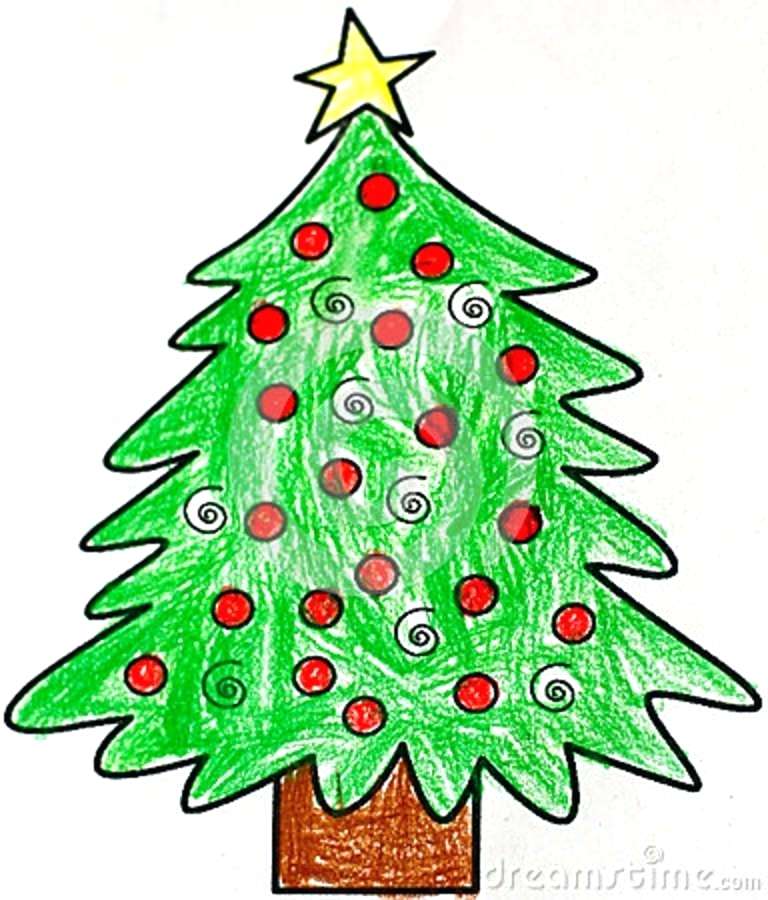 768x900 Cool Christmas Tree Drawings