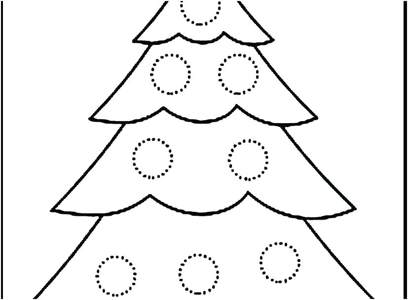 827x609 Free Printable Christmas Tree Coloring Pages